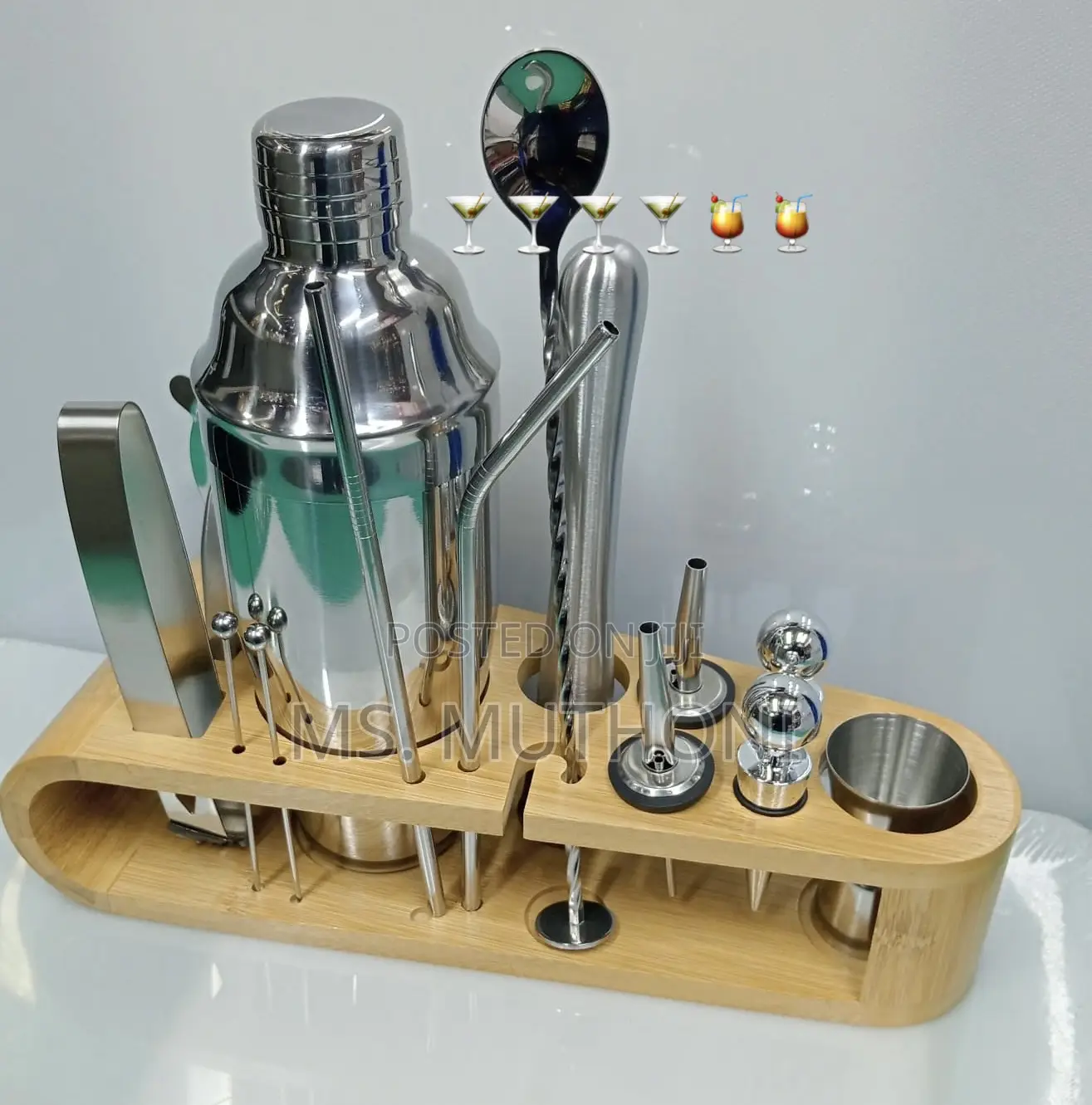 Big Size Mixology Kit (16 PCs / 750 Ml Shaker )