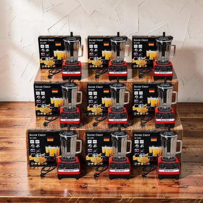 Heavy-Duty Silver Crest 2-in-1 Double Cup Blender and Grinder