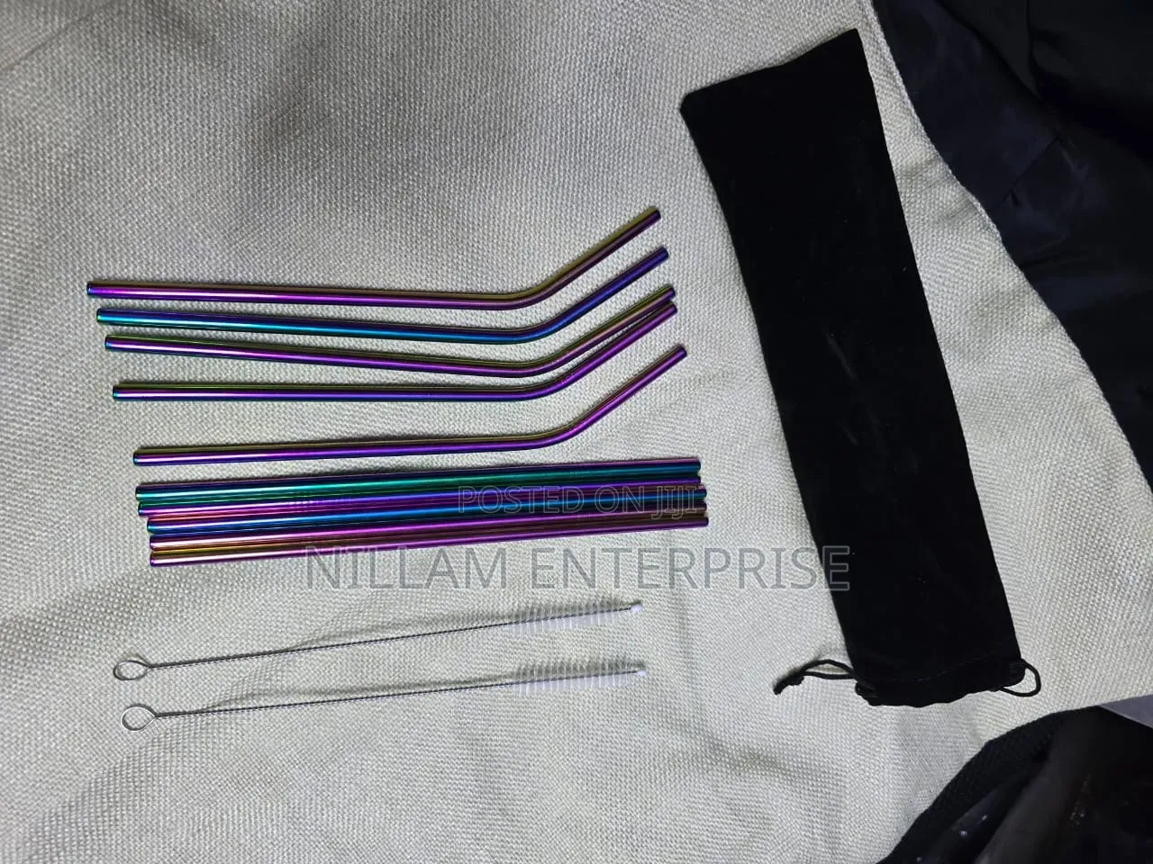 10 PCS Straw Set Plus 2 Cleaning Brushes