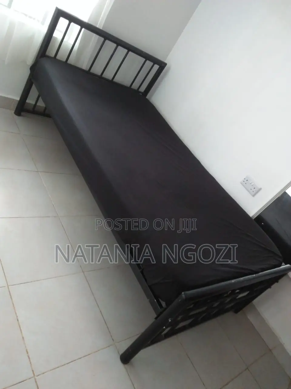 Metal Bed, Strong + Mattress