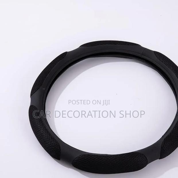 Spongycolored Antislip Dual Tone Designed Texture Steering Wheel Cover - thumbnail 2