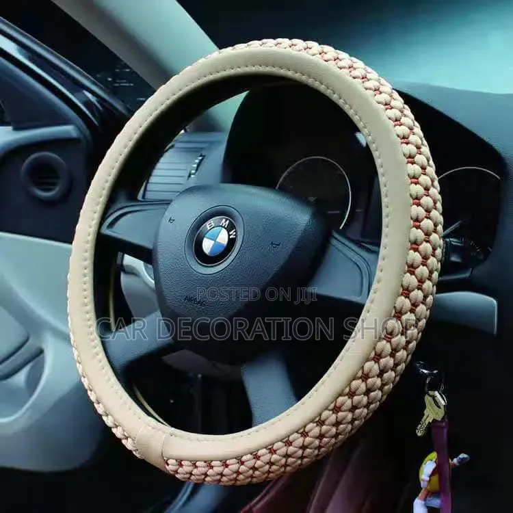 Baije Nonslip Breathable Woven Mesh Design Steering Wheel Cover