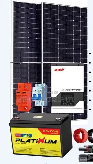 1.2kva - 100Ah Lithium - (2)550w Solar Panels for Home Use (TV, WiFi)