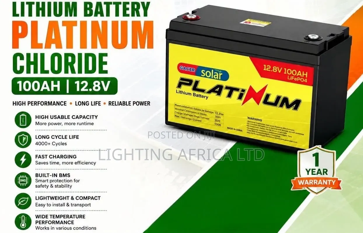 100Ah - 12.8v Lithium Ion Solar Battery 4000 Cycle for TV WiFi