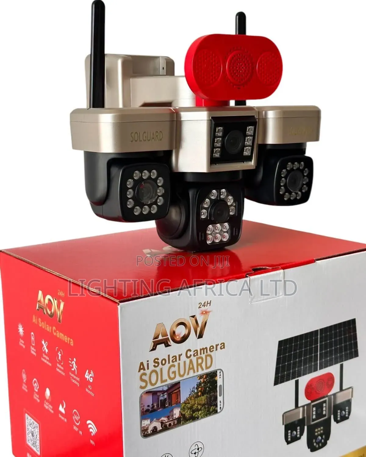 Solar Powered CCTV Camera With Alarm Compatible With Wi-Fi