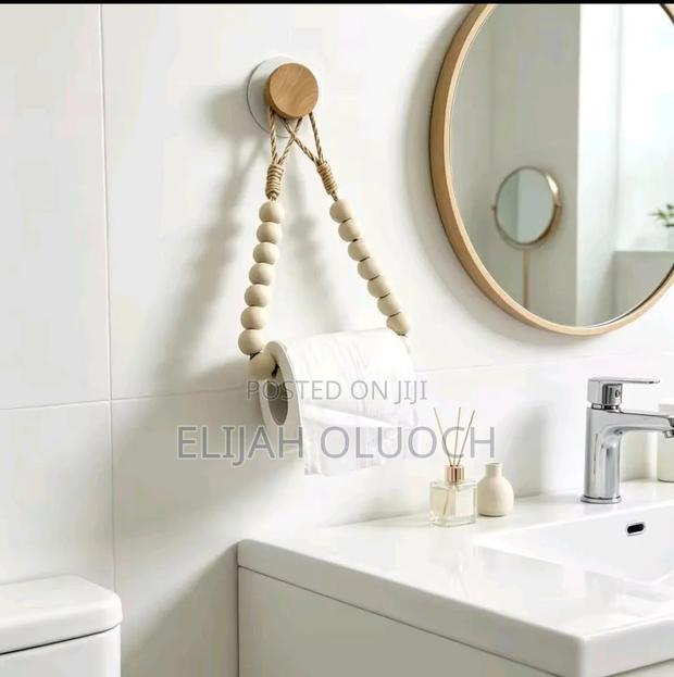 Rustic Hemp Rope Tissue Holder With Self Adhesive