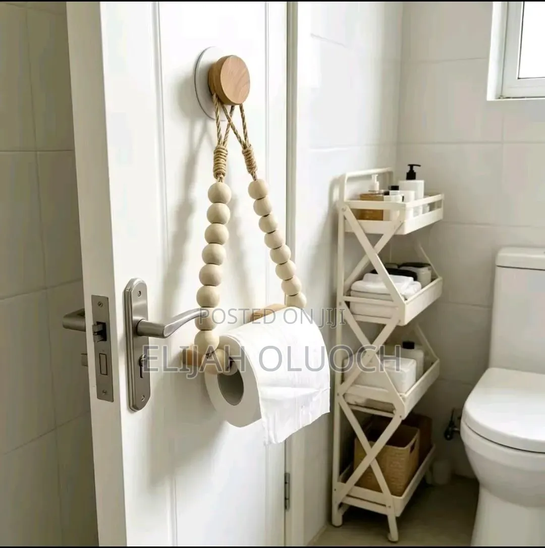 Rustic Hemp Rope Tissue Holder With Self Adhesive