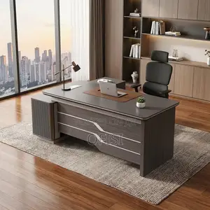 Office Desk; 1.8m Desk With Side Cabinet