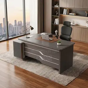 Office Desk; 1.8m Desk With Side Cabinet