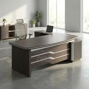 Office Desk; 1.8m Desk With Side Cabinet