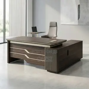 Office Desk; 1.8m Desk With Side Cabinet