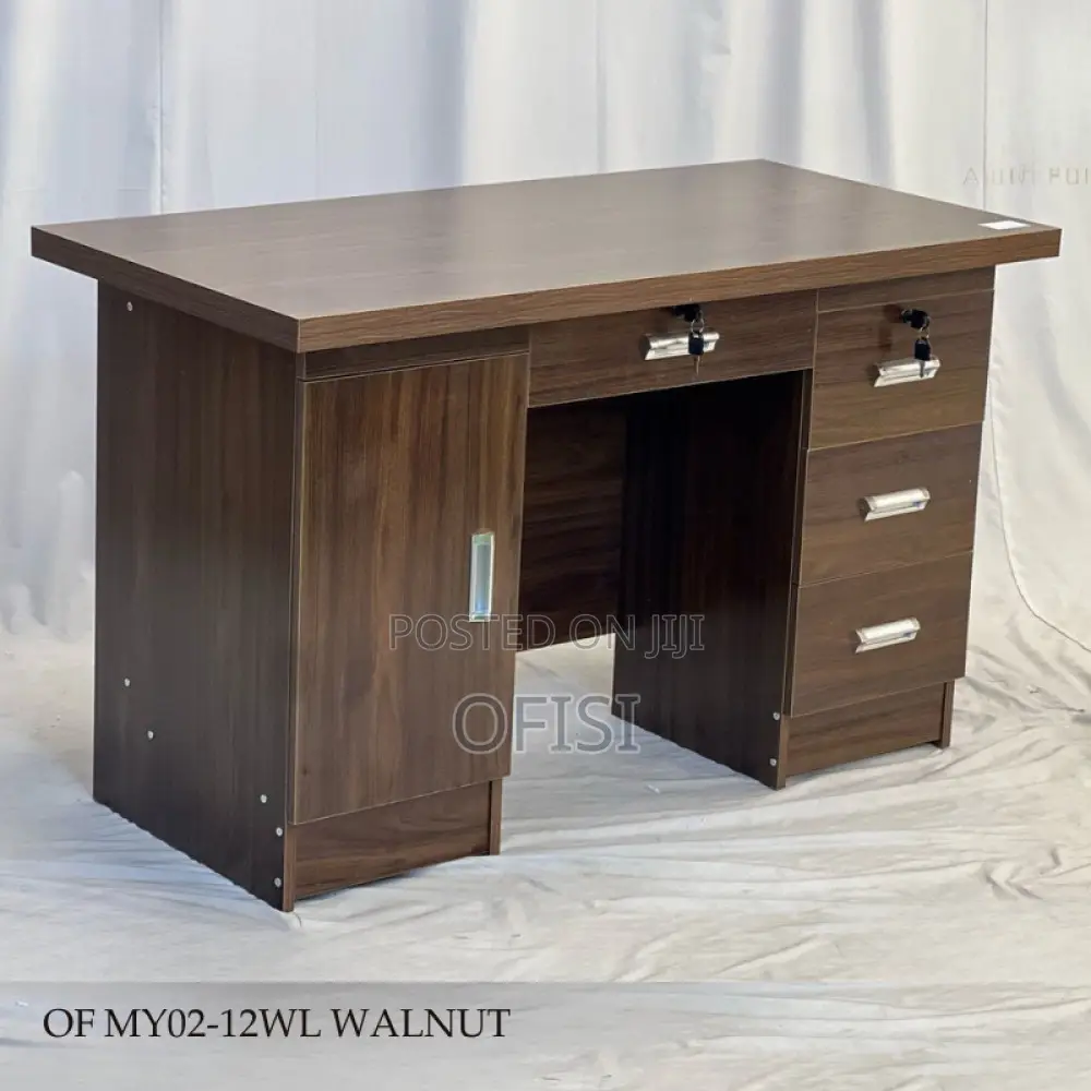 Office Desk; 120cm Economic Office Desk With Drawers