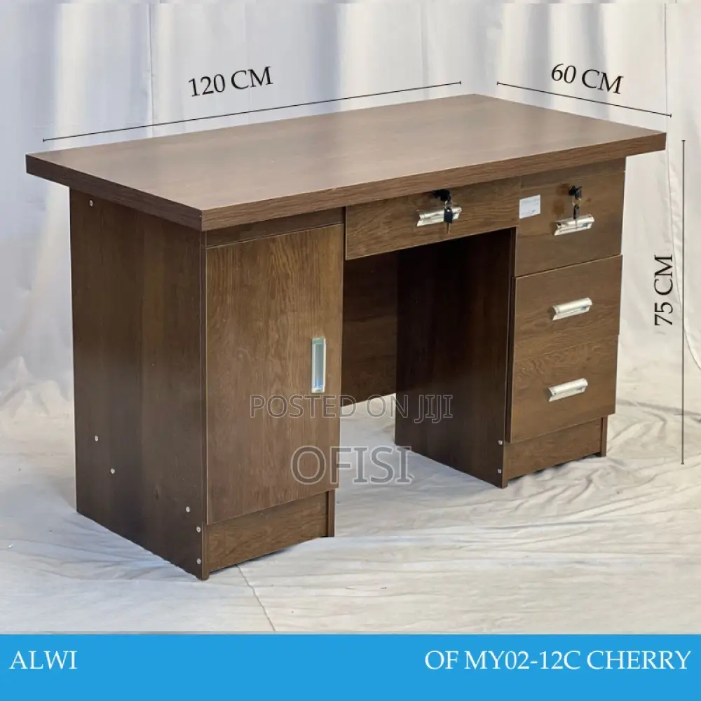 Office Desk; 120cm Economic Office Desk With Drawers