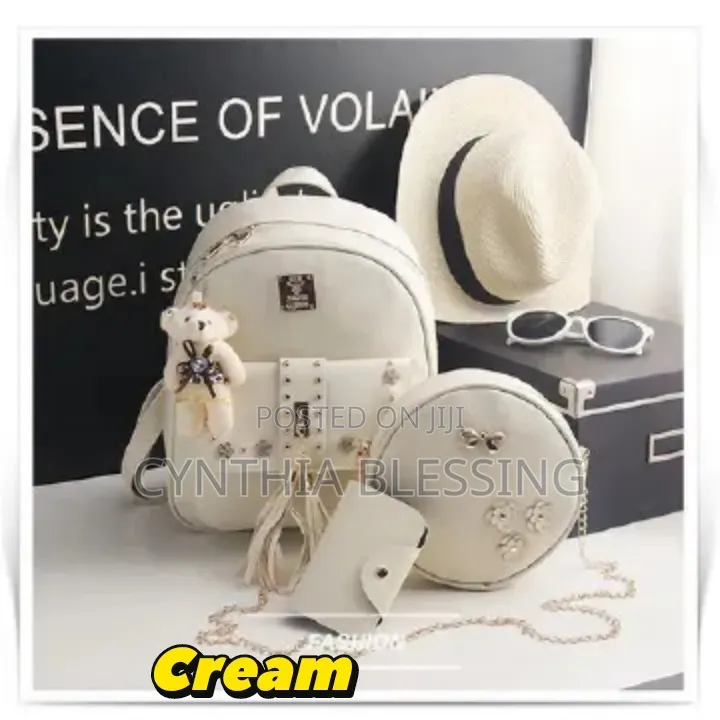 Stylist Monkey Bag Cream Pink Black