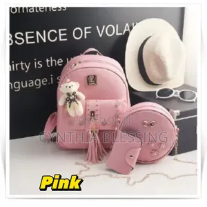 Stylist Monkey Bag Cream Pink Black