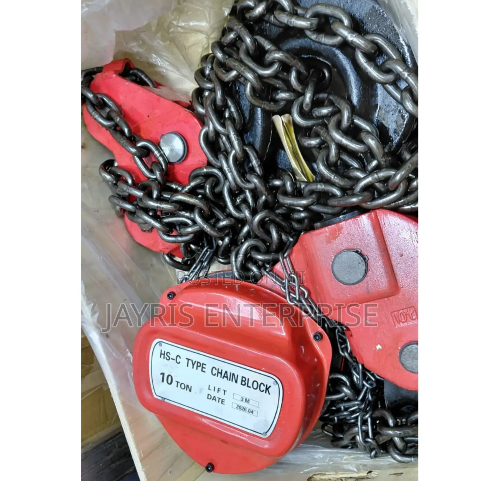 10tonne Chainblock - Maximum Chain High 3m -