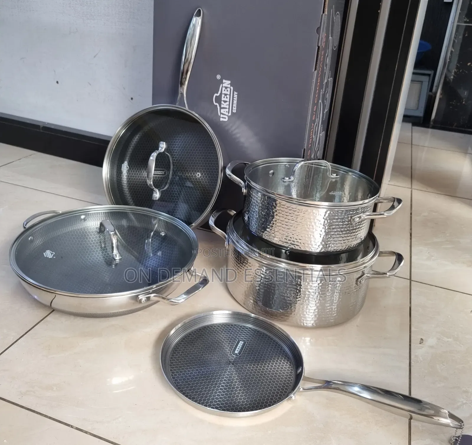 Uakeen Stainless Steel Cookware Set