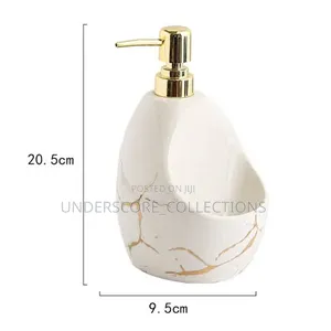 Fancy Single Cube Ceramic Lotion / Soap Dispenser With Wash Pad Sponge