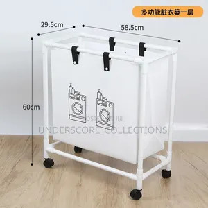 *New Laundry Basket Foldable Dirty Clothes Organizer With Wheels*