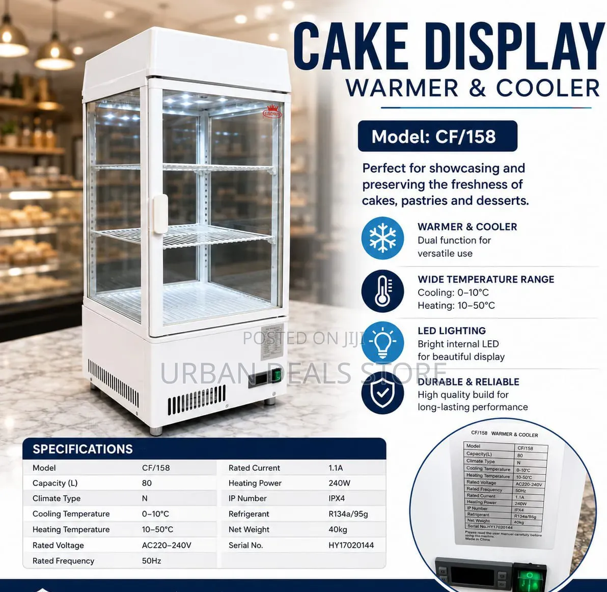 Cake Display Warmer Cooler CF/158