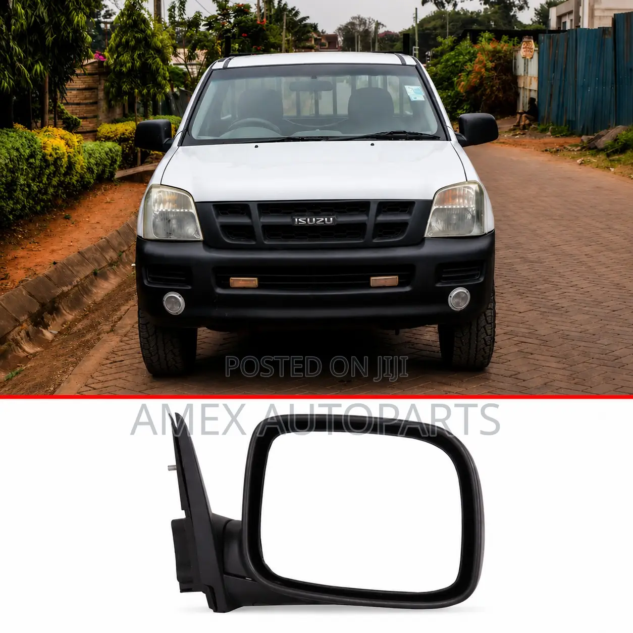 Side Mirror Isuzu DMax Pick Up 2005 Onwards Black Manual