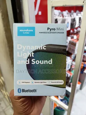 The Anker Soundcore Pyro Mini Portable Bluetooth Speaker.