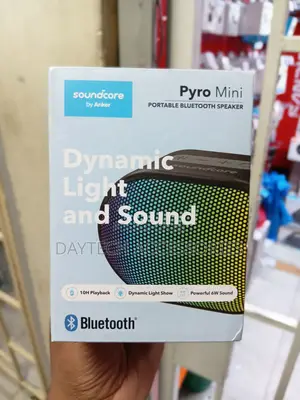 The Anker Soundcore Pyro Mini Portable Bluetooth Speaker.