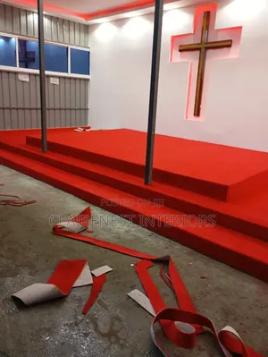 Blue and Red, Altar Flooring Delta 4mm Wall to Wall Carpets