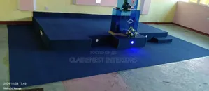 Blue and Red, Altar Flooring Delta 4mm Wall to Wall Carpets