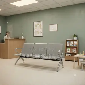 Office Benches; Three Seaters Metallic Framed Office Reception Bench