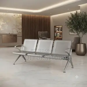 Office Benches; Three Seaters Metallic Framed Office Reception Bench