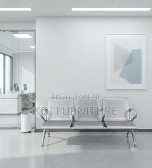 Office Benches; Three Seaters Metallic Framed Office Reception Bench