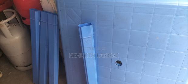 Durable Blue Plastic Square Table (4-Seater) - Good Condition - thumbnail 6