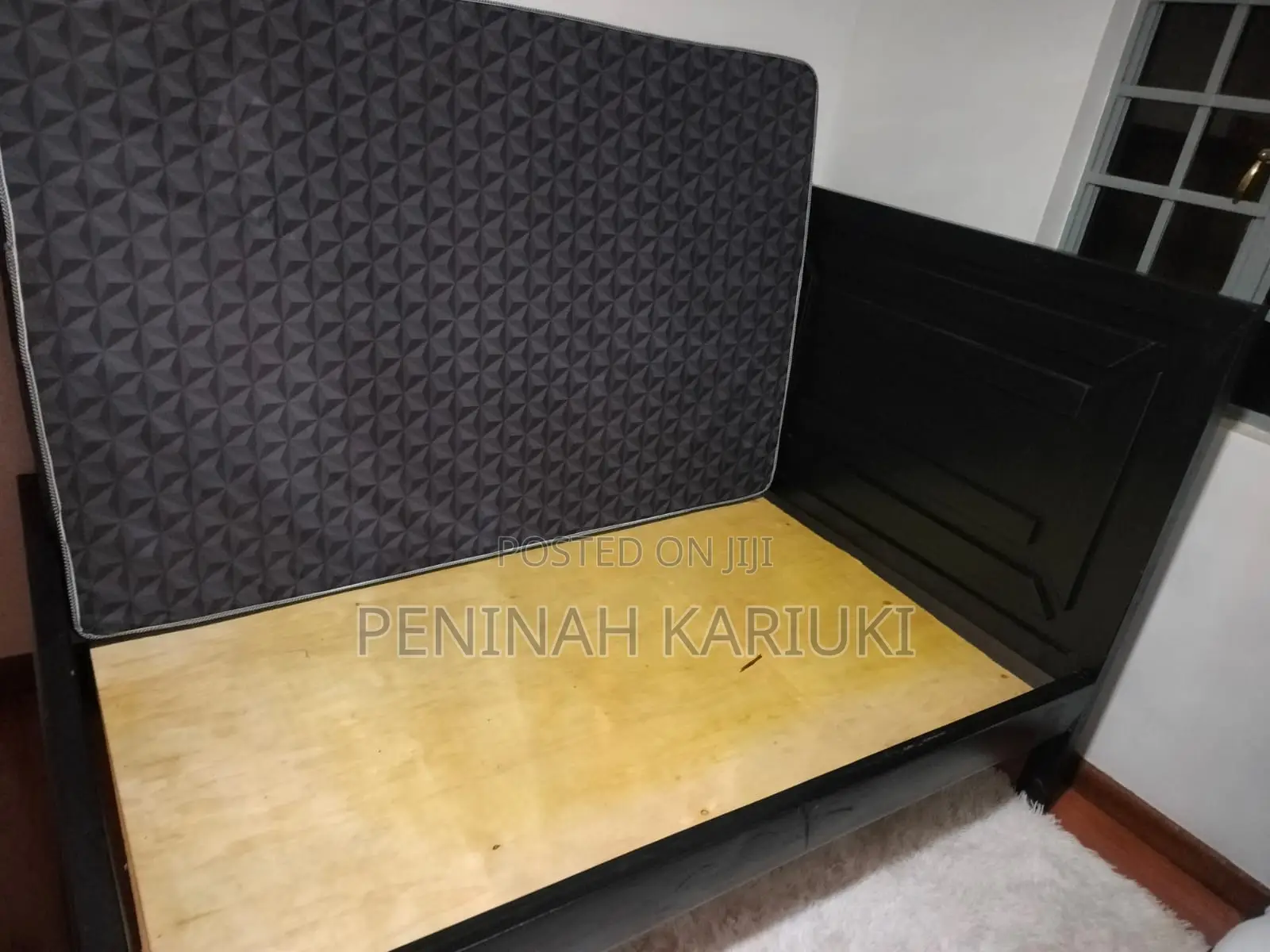Very Sturdy Wooden 4 B 6 Bed With Mattress. In Perfect Condition