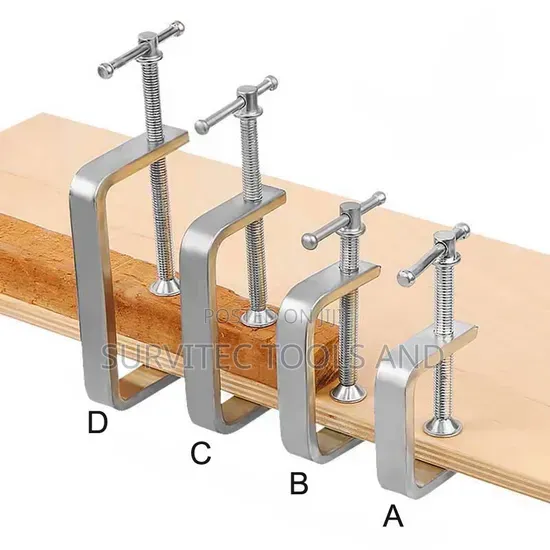 Heavy-Duty Stainless Steel Wood Working G Clamps Set