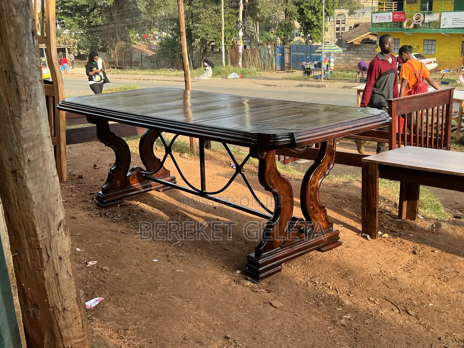 Solid Mahogany Dining Table 96”L X 42”W X 32”H | Hnadmade
