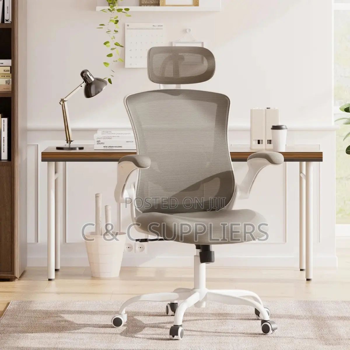 Mesh Task Chair With Flip-Up Arms