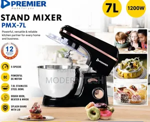 Premier 7L Electric Stand Mixer 1200W With Stainless Steel Bowl