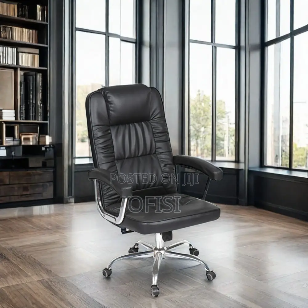 Office Chair; Leather High Back Office Seat