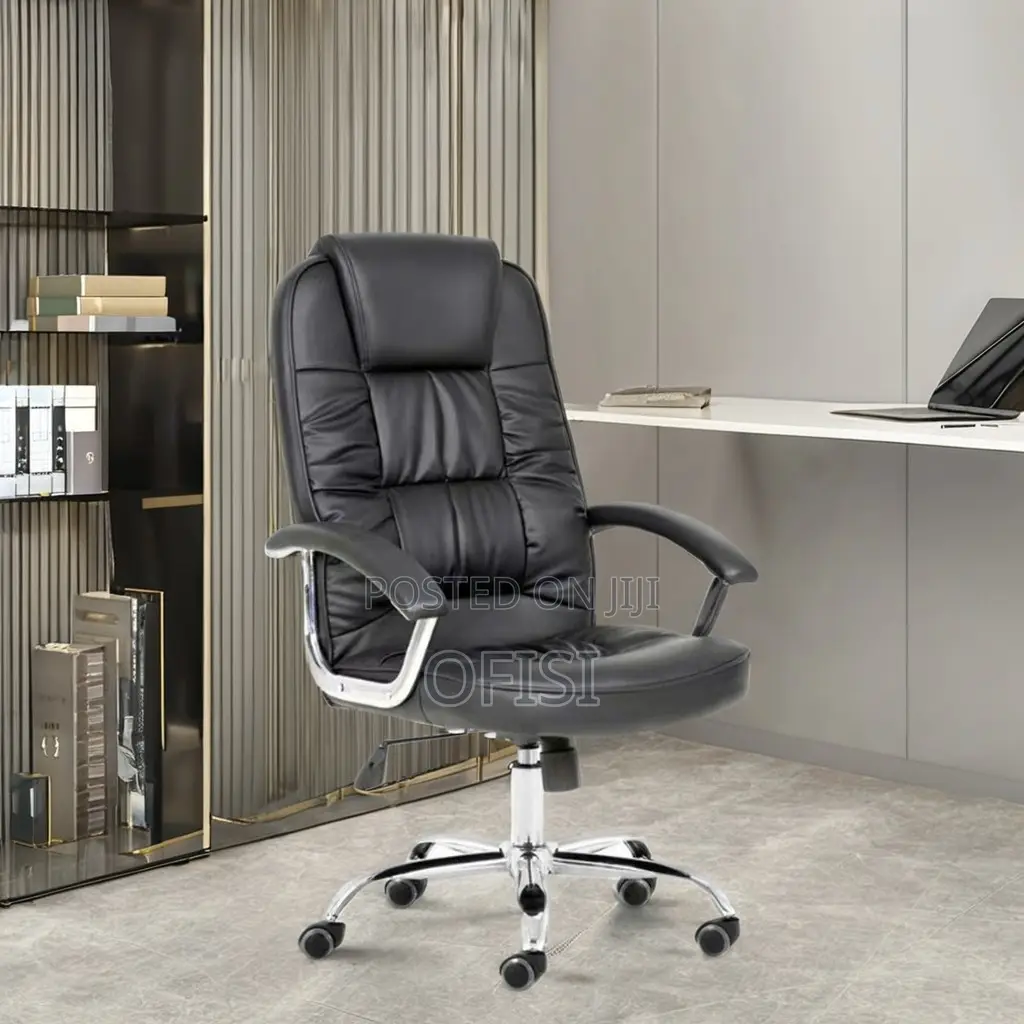 Office Chair; Leather High Back Office Seat