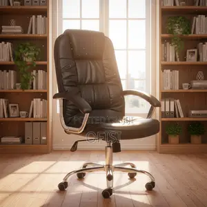 Office Chair; Leather High Back Office Seat