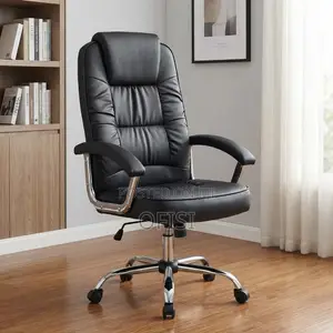 Office Chair; Leather High Back Office Seat