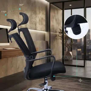Office Chairs; High Backrest Ergonomic Office Fabric Station Seat