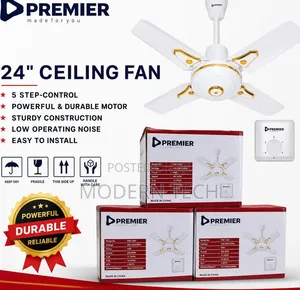 Premier 24-Inch Ceiling Fan – High-Speed Energy-Saving Air Circulator