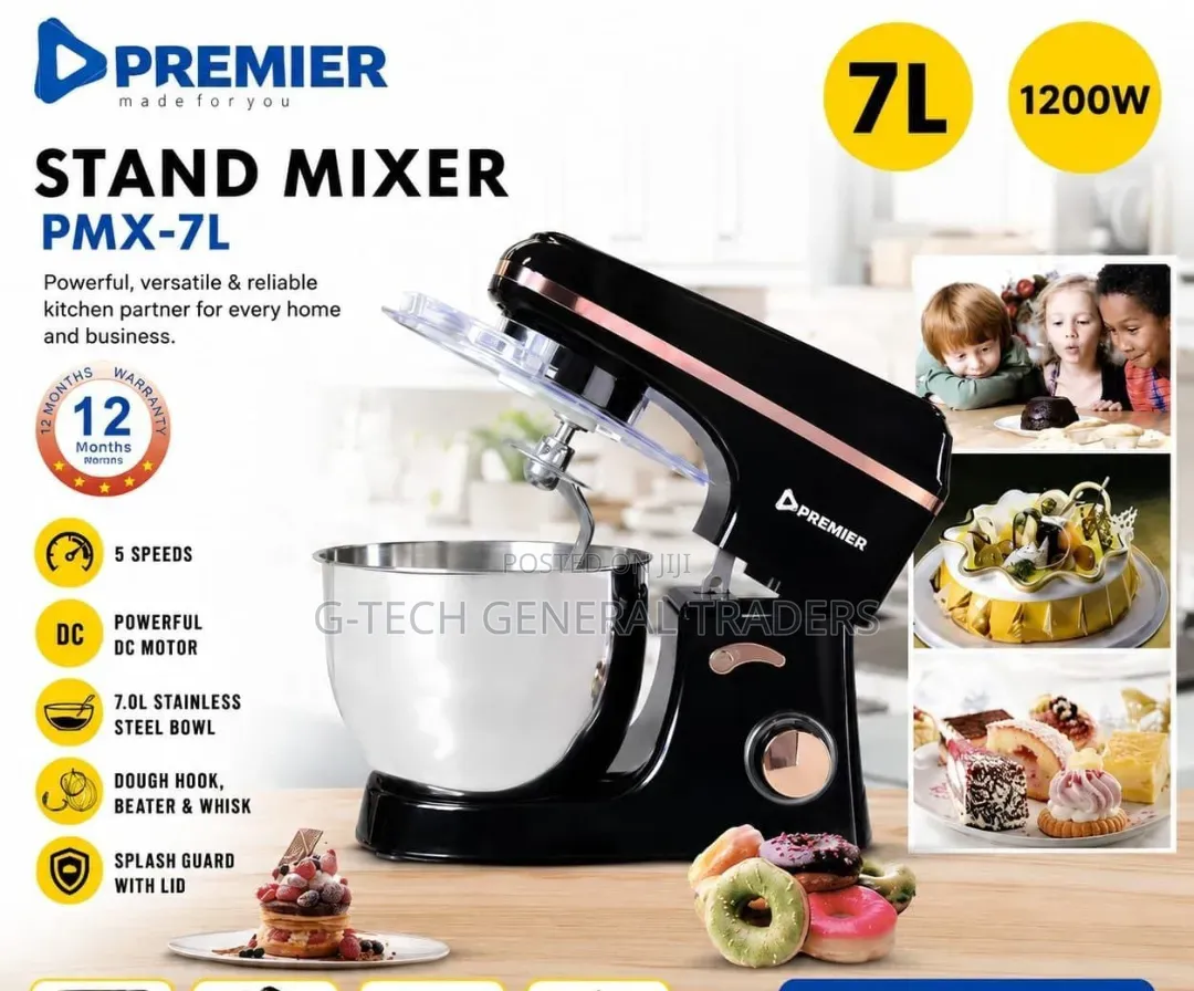 Premier 7l Heavy Duty 1200w Commercial Stand Mixer