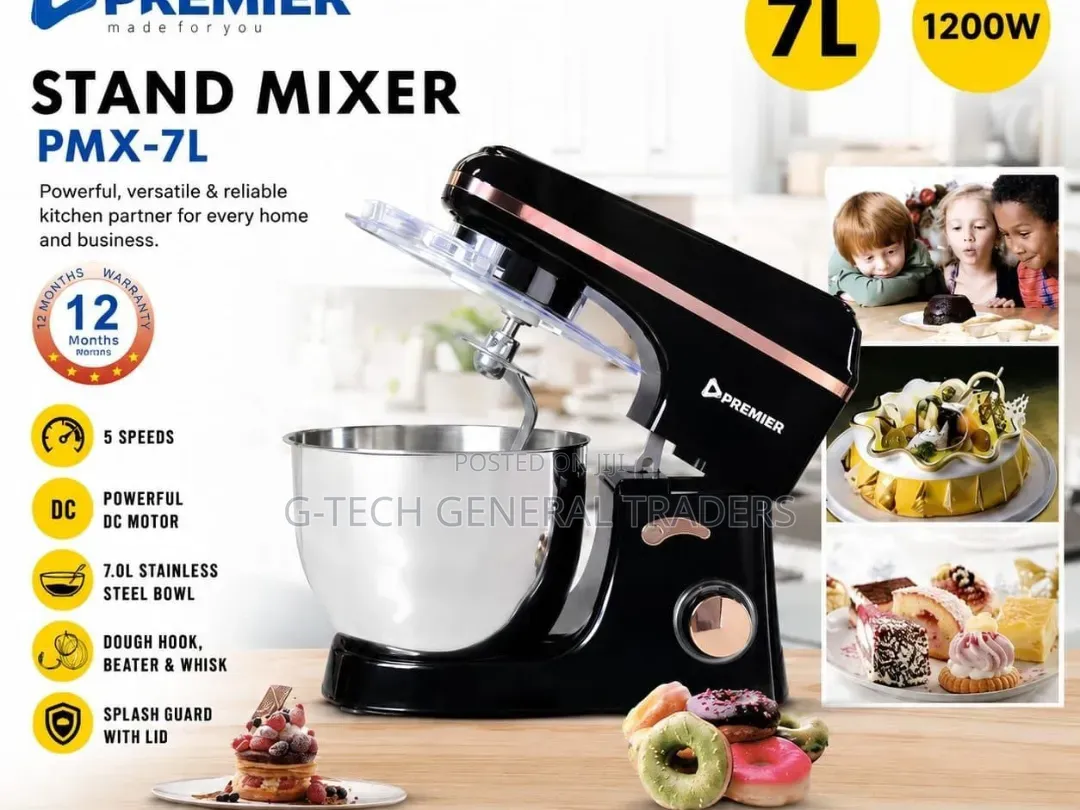 Premier 7l Heavy Duty 1200w Commercial Stand Mixer