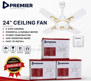 Premier 24inch Heavy Gauge 5-Speed Ceiling Fan(1 Year Warranty)