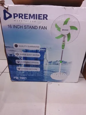 High Quality 16" Premier Standing Fan With a Round Base