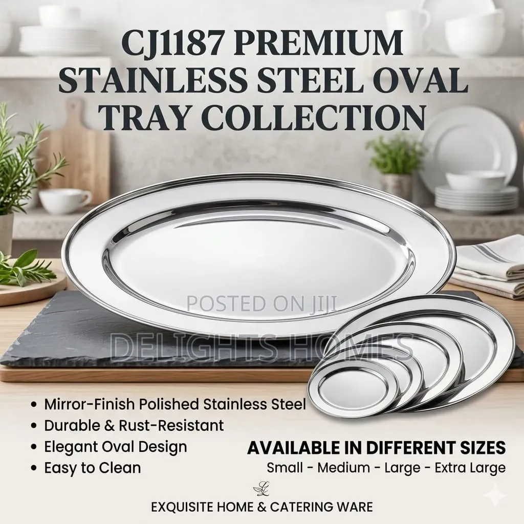 CJ1187 Steel Oval Tray_b