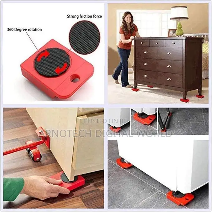 Furniture Lifter Transport Tool Furniture Mover Set of 5 Roller Set